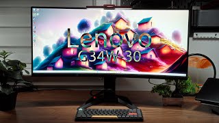 Lenovo G34W30 Ultrawide Gaming Monitor Review Happy Price Happy Game [upl. by Eeresed]