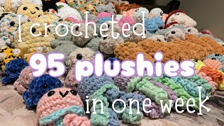 Crochet Business Vlog  Everything I Crocheted in One Week DogSitting Edition Lets Market Prep [upl. by Ynnavoj]