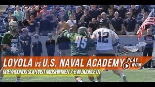 Loyola vs Navy  2014 Laxcom College Highlights [upl. by Tidwell943]