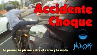 Accidente Choque de Motociclista [upl. by Nytnerb]