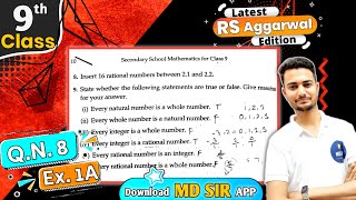 Rs Aggarwal Class 9 Chapter 1  Exercise 1A Question number 8  Number System  Md Sir Class 9 [upl. by Frederico]