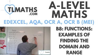 ALevel Maths B803 Functions Examples of Finding the Domain and Range [upl. by Ahon]