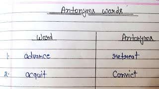 Antonyms words in English25 Antonyms wordsMost Common and useful antonyms [upl. by Charlena]