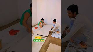 Flooring Tiles Fitting 😳 dailyvlogs youtubeshort shoets tileswale viralvideo [upl. by Camellia110]