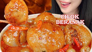 GEDE BANGETTT‼  ASMR CILOK BERANAK KUAH PEDAS  ASMR INDONESIA [upl. by Sunny]