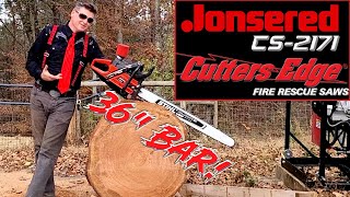 Jonsered 2171 Cutters Edge running 36quot bar 2172 372 372 372xp [upl. by Eeryt]