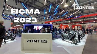 Présentation du stand et des nouveautés Zontes à lEICMA 2023 [upl. by Means]