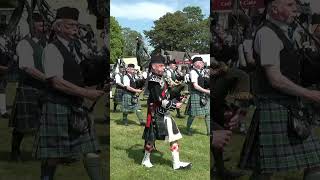 Scotland the Brave by the Massed Pipe Bands for opening march 2023 Oldmeldrum Highland Games shorts [upl. by Gnuhn50]