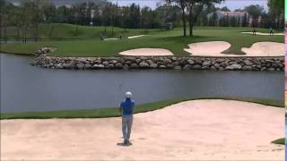 2016 True Thailand Classic Round 2 Miguel Tabuena hits a lovely shot into the 6th green for birdie [upl. by Onaicilef]