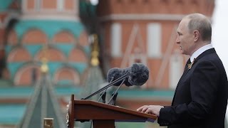 Russian President Vladimir Putin delivers speech at Victory Day military parade [upl. by Bacchus]