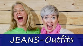 Jeans Hosen Outfits  neue Trends und Farben [upl. by Laemsi731]