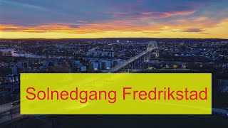 Norway Sunset Fredrikstad TestFlight by Drone 4K [upl. by Steinway]