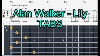 Guitar Tabs Alan Walker K391 amp Emelie Hollow  Lily [upl. by Calbert]