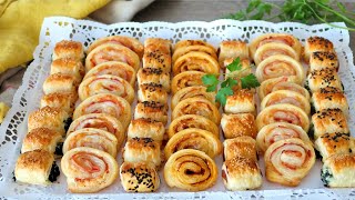 Canapés de hojaldre fáciles y rápidos para Navidad ¡Muy económicos [upl. by Marylee513]