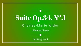 Widor  Suite Op34 Nº1  Backing track for Flute [upl. by Godding]