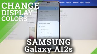 SAMSUNG Galaxy A12s Simulate Color Space  Change Display Colors [upl. by Avram857]