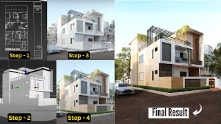 Exterior Design with 3ds Max amp VRay  Step by Step Tutorial for Beginners [upl. by Eibo]