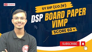 DSP  SY diploma AIML  Board Paper Solution amp VIMP for Board Exam [upl. by Annaoy]