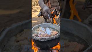 Wow 😲😋This is So delicious food Hadza makes for a Lunch hadzabetribe villagelife food [upl. by Oby893]