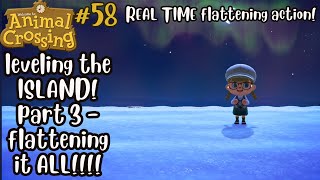 Animal Crossing 58 LEVELING the ISLAND part 3  FLATTENING IT ALL [upl. by Leahcimaj]