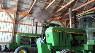 JOHN DEERE 4640 4440 start ups [upl. by Attirb]