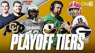 College Football Playoff TIERS  Georgia is BACK  Colorado is Climbing  Oregon Stays On Top [upl. by Oihsoy]