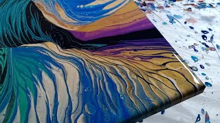 233 Wild wandering ring pour 🫗 Must see acrylicpour fluidart abstract arttherapy [upl. by Harshman]