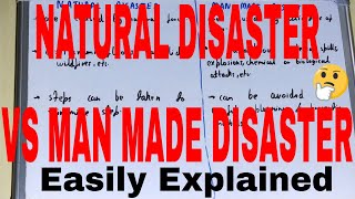 Natural vs Manmade DisastersDifference between natural disaster and man made disaster [upl. by Nairda]