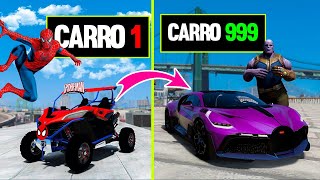 TRANSFORMEI CARROS NORMAIS em CARROS DE HERÓIS no GTA 5 [upl. by Attesoj]