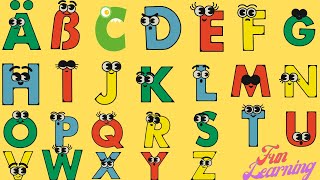 A B C D E F G H I J K L M N O P Q R S T U V W X Y Z ABC Song  Fun Learning Nursery Rhymes [upl. by Yoshio]