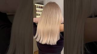 Ice Peach Blonde 🍑 Global AirTouch blondehaircolor fryzjerwarszawa hairtransformation [upl. by Marylee328]