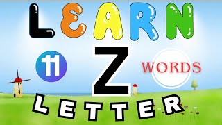 Letter Z Words for kids  Words starting with Z  letter Z words letter letterz kidsvideo abcd [upl. by Hershel]