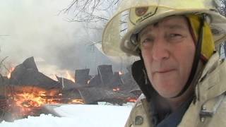 Greenport Fights Fire and Blizzard Lance Wheeler Video [upl. by Glass]