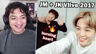 Lets watch the JIKOOK Vlive from 2017  Reaction [upl. by Nej]