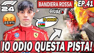 F1 24 IO ODIO QUESTA PISTA BANDIERA ROSSA E GARA COMPROMESSA EP41 [upl. by Siuluj]