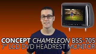 Concept Chameleon BSD705 LCD DVD Headrest Monitor [upl. by Yenffad]