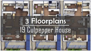 19 Culpepper House  3 Floorplans  The Sims 4  ts4 [upl. by Trip]