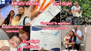 Flying with our 6months old baby✈️ First flight certificateFirst visit to Grandparents home 🏠 [upl. by Nayab149]