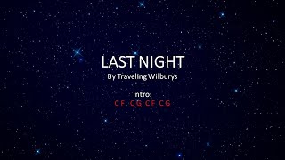 Last Night by the Traveling Wilburys  Easy chords and lyrics [upl. by Aipmylo]