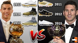 Ronaldo vs Messi who has the Best Ballon dOr Boots [upl. by Loralie]