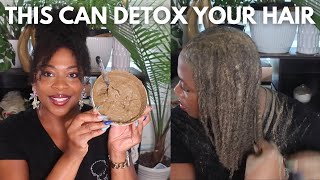 Scalp Detox with Rhassoul Bentonite Clay for Scalp Health Herbal Hair Growth Challenge Week 1 [upl. by Aihsinat539]