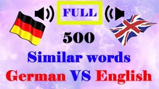 500 similar voice words │English VS German language│FULL [upl. by Hgielak]