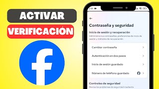 Cómo Activar la VERIFICACIÓN de DOS PASOS en FACEBOOK 2024 [upl. by Leva]