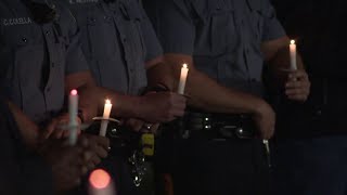 Candlelight vigil held for fallen state trooper [upl. by Andri460]