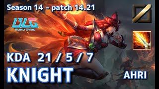 【EUWサーバーC1】BLG Knight アーリAhri VS クインQuinn MID  Patch1421 EUW Ranked【LoL】 [upl. by Hanae539]