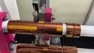 Kapton tape cutting by double shafts cutting machine furimach [upl. by Dore]