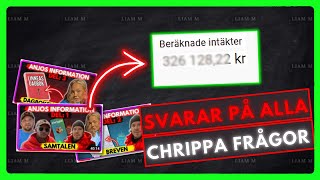 SVARAR PÅ ALLA FRÅGOR OM CHRIPPA  EXAKT HUR MYCKET JAG TJÄNAR PÅ YOUTUBE [upl. by Landry]