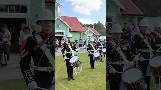 drumcorps with Band HM royalmarines Scotland drumming display at 2024 braemargathering shorts [upl. by Ahsatsana]