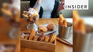 NYC restaurant makes churro smores and churro ice cream sundaes [upl. by Aekal]