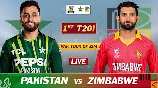 PAKISTAN vs ZIMBABWE 1ST T20 Match LIVE COMMENTARY  PAK vs ZIM ODI MATCH LIVE  PAK 3 OV [upl. by Ree]